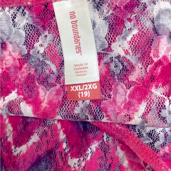 No Boundaries Sheer Lace Tee T-Shirt Size XXL (19) BRAND NEW - Picture 3 of 6